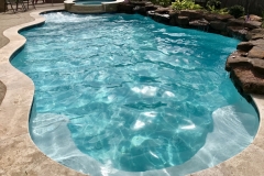Freeform Pool With Tanning Ledge, Bubblers, & Spa